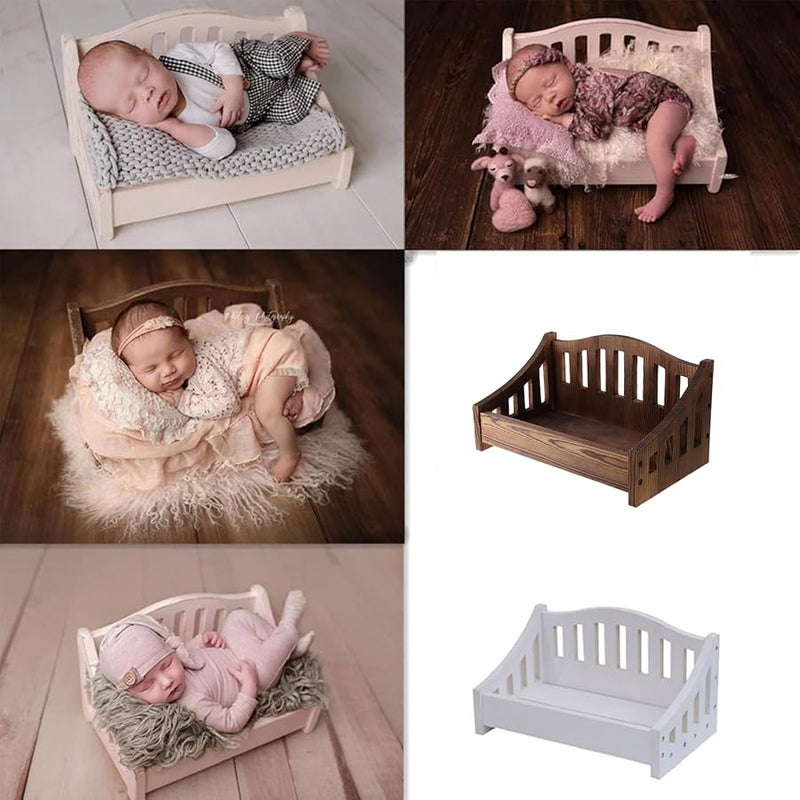 Coffee Newborn Photography Props Posing Bed Infant Photoshoot Chair Backdrop Accessories - Image 2